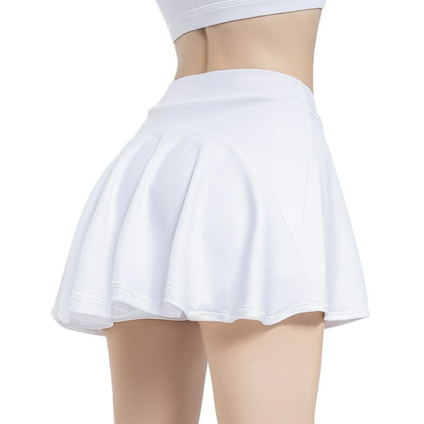 Culottes Pantalones cortos de entrenamiento 2 en 1 para mujer, pantalones cortos deportivos casuales para correr, gimnasio, Yoga, tenis, entrenamiento, falda deportiva, pant Abanopi Culottes