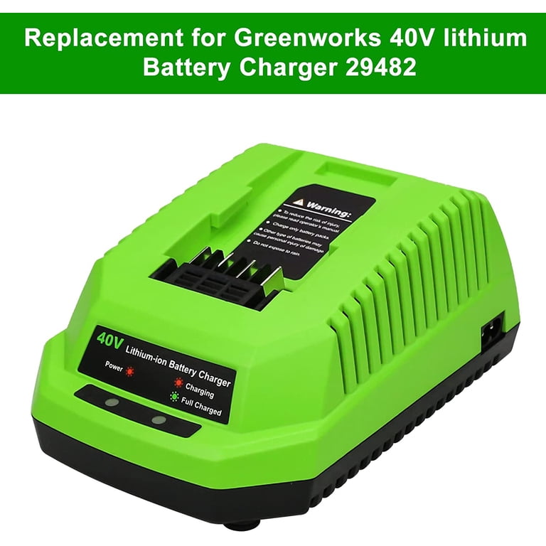 Replacement for Greenworks 40V Lithium Ion Battery Charger 29482 