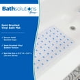 thumbnail image 2 of Kenney® Inside the Shower Vinyl Semi-Brushed Bath Mat with Suction Cups and Drain Holes, 27.5" L x 15.5" W, Clear and Blue, 2 of 6
