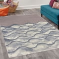 thumbnail image 2 of Ocean Decorative Rug, Sea Waves Illustration Features Liquid Ocean Motion Water Tides Image Art, Quality Carpet for Bedroom Dorm and Living Room, 6 Sizes, Dark Warm, by Ambesonne, 2 of 4