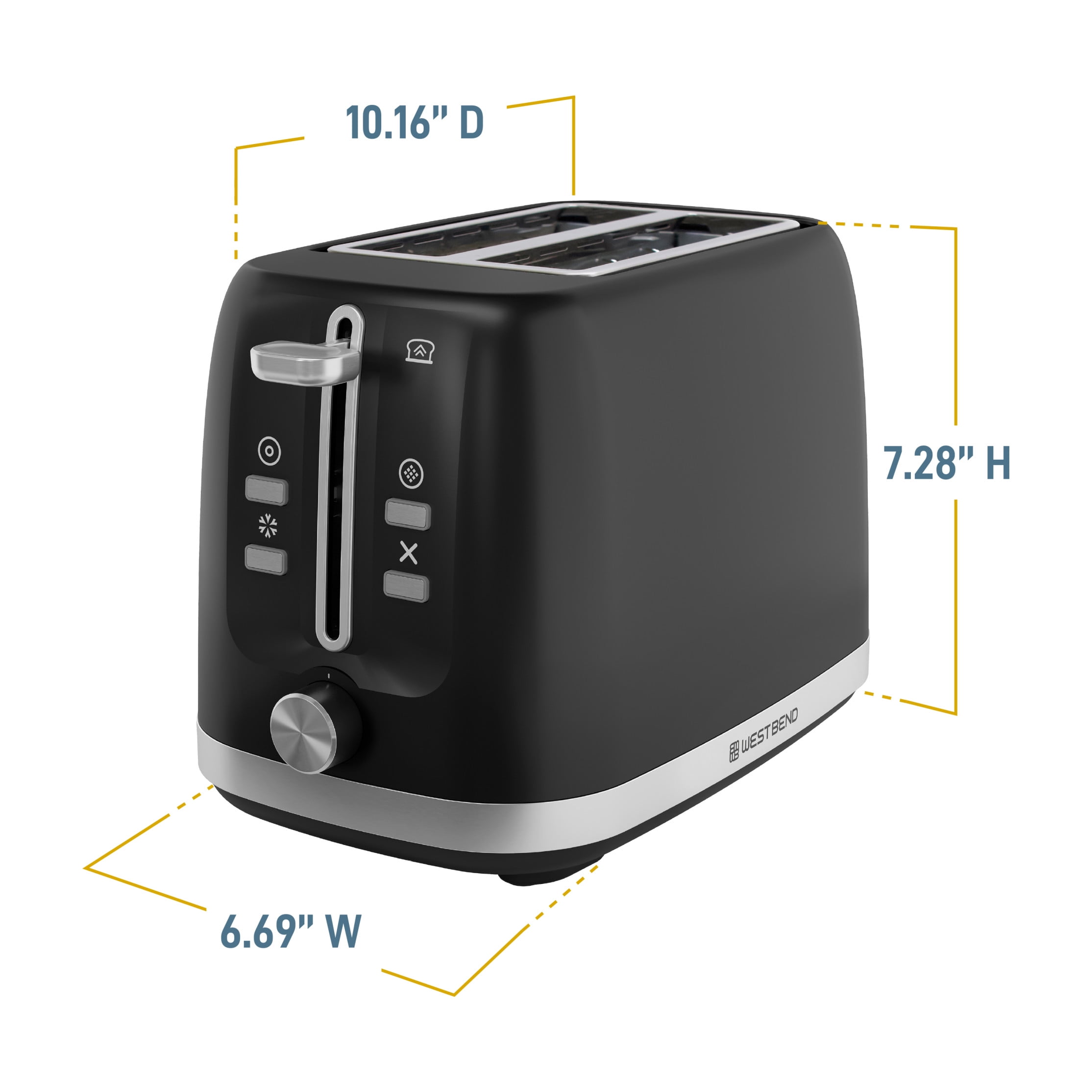 West Bend 2-Slice Toaster, in Black (TTWB2SBK13)