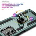 thumbnail image 7 of Designed for Motorola Moto G Power 5G 2024 Case, Military Grade Protective Phone Case Cover with Enhanced Metal Ring Kickstand [Support Magnet Car Mount] for Motorola Moto G Power 5G 2024, Darkgreen, 7 of 7