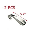 thumbnail image 2 of ACDANC Stainless Steel Small Handled Pocket Shoehorn Shoe Horn for Kids Men Women Metal Long Handle Lifter 14.5cm Long Silver Tone Set of 2, 2 of 7
