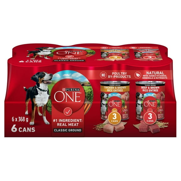 Purina ONE SmartBlend Classic Ground Variety, Wet Dog Food 368 g