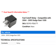 thumbnail image 2 of Fuel Cutoff Relay - Compatible with 2004 - 2005 Dodge Ram 1500, 2 of 2