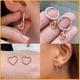 thumbnail image 4 of Pendientes asimétricos de Plata de Ley 925 para mujer, aretes con forma de corazón, brillantes, originales, regalo de moda, 4 of 4