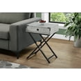thumbnail image 2 of Mesa decorativa - 24 "de alto / cemento gris / metal de níquel negro Monarch Specialties  I 3552, 2 of 2