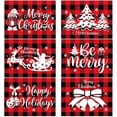 thumbnail image 1 of Placemat Obusatt Christmas, 6 unidades, tela escocesa roja y negra, 43 x 32 cm, 1 of 7