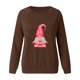 thumbnail image 2 of Gibobby Sudadera sin capucha y ocio Sudadera con capucha de estilo informal y deportivo para pareja con estampado de animados del día de San Valentín para amantes (para mujeres)(Marrón, XL), 2 of 5
