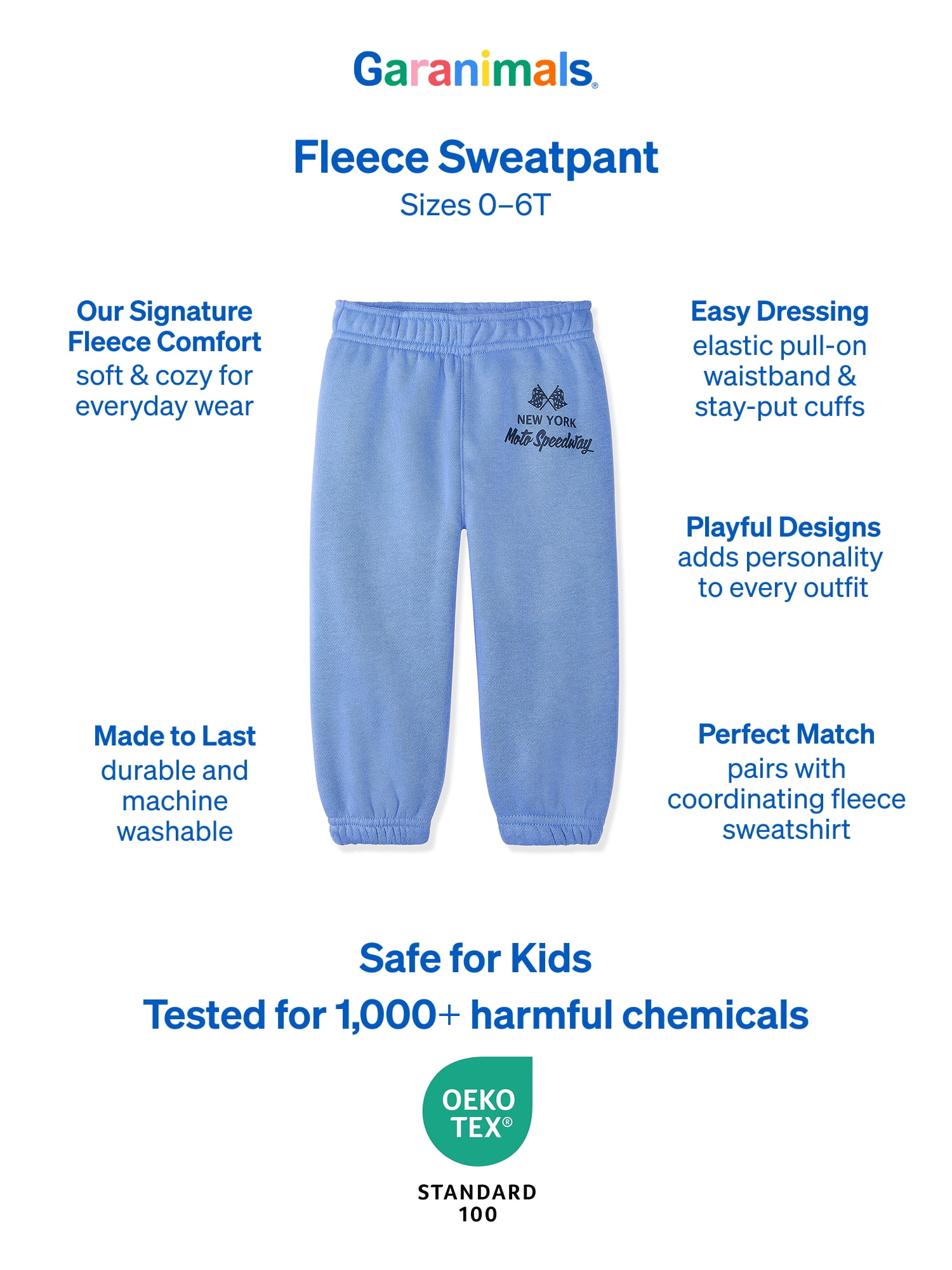 Garanimals Baby & Toddler Boys Fleece Sweatpants, Sizes 0-6T