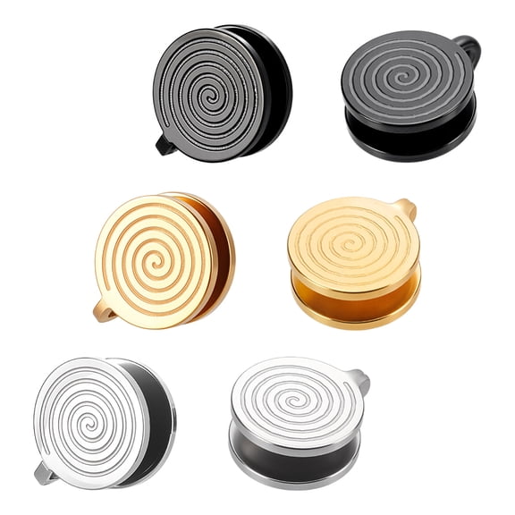3 Pairs 3 Colors Pressure Earrings for Keloids Stainless Steel Punk Clip On Earrings Spiral Compression Earring Lightweight