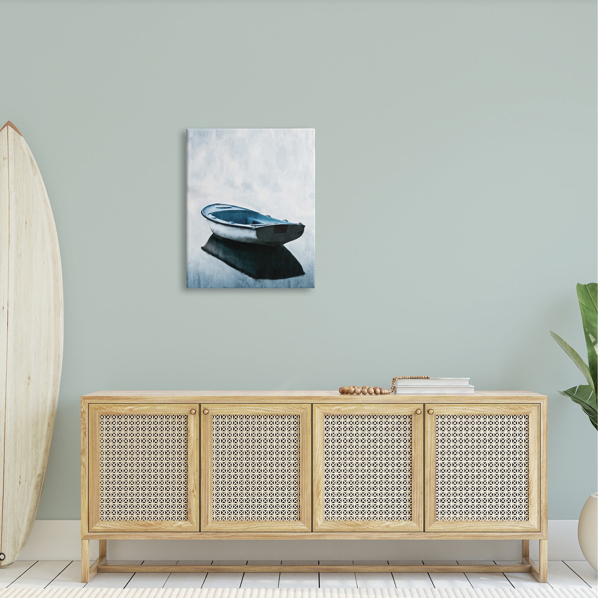 Stupell Industries Peaceful Row Boat Floating Reflection Lake Water , 24 x 30, Design by Kim Allen