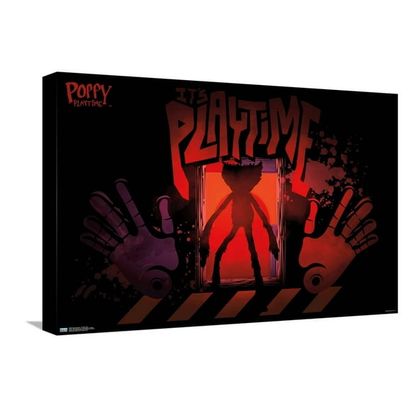 Poppy Playtime - It's Play Time Canvas Wall Poster, 14.725" x 22.375"