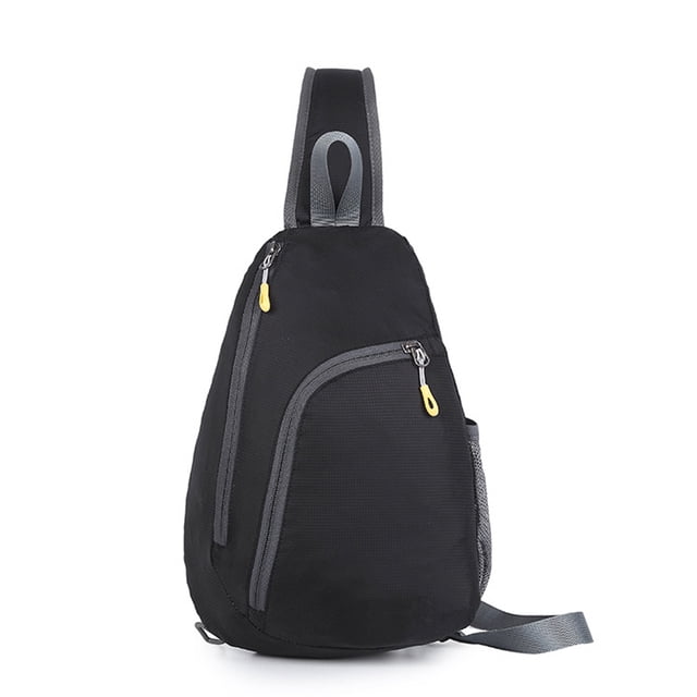Hukapapa Bolso bandolera ligero multifuncional, bolso deportivo para ciclismo al aire libre, bolso de hombro negro