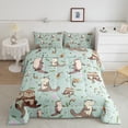 thumbnail image 2 of Homewish Kawaii Otter Bedding Comforter Set 2pcs for Preppy Child,Cartoon Animal Twin Comforter Sets Microfiber,Koi Fish Breathable Bedding Set,Luxury Bedroom Decor,Reversible, 2 of 8