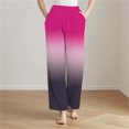 thumbnail image 4 of UAMVSH Women's Fuzzy Pajama Pants Gradient Warm Cozy Pj Bottoms Soft Flannel Fleece Thermal Wide Leg Sleepwear with Pockets, 4 of 5