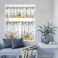 thumbnail image 6 of 3 Piece Kitchen Curtains and Valances Set Eucalyptus Leaves Cafe Curtains 24 Inch Length Daisy Flower Spring Watercolor Country Floral Bee Valance & Tier Curtain for Living Room 54"x18"+27"x24"*2, 6 of 6