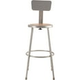 thumbnail image 4 of National Public Seating (3 Pack) NPS® 30"Heavy Duty Steel Stool With Backrest, Grey, 4 of 5