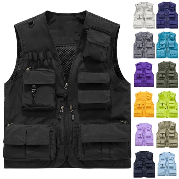 RYDCOT Women Mesh Breathable Outdoor Quick Dry Cargo Fishing Travel Vest with Multiple Pockets Yellow