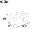 thumbnail image 7 of JESTOP Leather Storage Ottoman, Ottoman with Storage, Rectangle 28.5" Foot Rest Ottomans Stool for Living Room Bedroom, 7 of 7