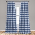 thumbnail image 5 of Ambesonne Navy Curtains, Oriental Patchwork, Pair of 28"x95", Pale Blue Dark Blue, 5 of 5