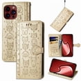 thumbnail image 1 of Funda Cartera FOXDOCK para iPhone 15 ProMax , Flip PU con Relieve de Gatos y Perros, Tarjetero y Soporte, 1 of 6