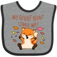 thumbnail image 3 of Inktastic My Great Aunt Loves Me- Cute Baby Fox Boys or Girls Baby Bib, 3 of 4