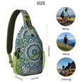 thumbnail image 5 of Geometric Mandala Design Sling Backpack, Artistic Tribal Crossbody Bag with Ethnic Folk Pattern for Women, Vintage Boho Travel Shoulder Daypack, 5 of 6