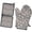 Pioneer Flower Floral-3, variant on Pioneer Flower Floral Print Pattern 2-Pack Oven Mitts Set, Heat Resistant Kitchen Gloves, 7.7" X 12"
