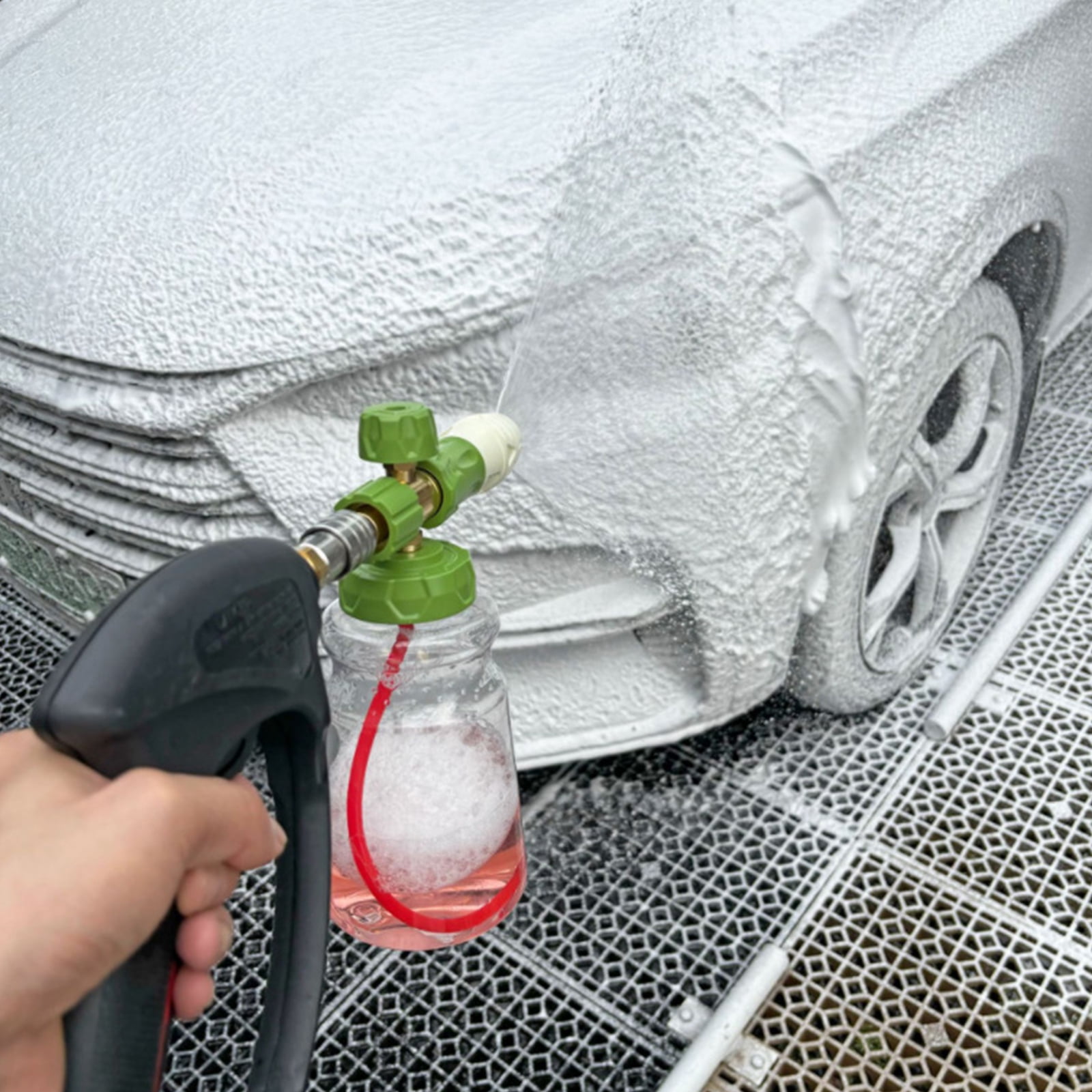 Double Lances Pressure Washer Wand with Quick Connection & 5 Stainless Steel Nozzles Tip Suitable for Efficient Cleaning