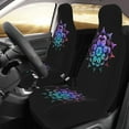 thumbnail image 3 of KAKALAD Teal And Purple Mandala 02 Car Seat Covers Set Vehicle Front Seats Protector 2 Pcs, 3 of 9