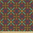 thumbnail image 2 of Ambesonne Abstract Fabric by the Yard Upholstery, Geometric Floral Art, 5 Yards, Multicolor, 2 of 5