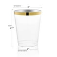 thumbnail image 7 of Smarty 12 oz. Clear Metallic Gold Rim Round Disposable Plastic Cups 240ct, 7 of 7