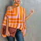 thumbnail image 2 of Tops Para Mujer, Camisas de Manga Larga, Blusas Con Hombros Descubiertos, Informal, Media Manga de Murciélago, Cuello Halter, Estampado, Jersey Suelto Liso Odeerbi  ODB153587, 2 of 5