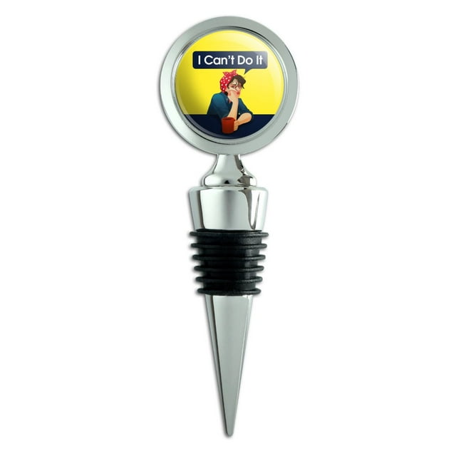 I Can't Do It Rosie The Riveter Vintage Retro Defeatist Wine Bottle Stopper