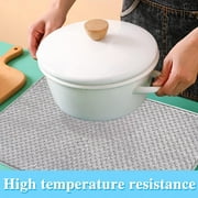 Emapoy 2 Pcs Dish Drying Mat, 23.6 x 17.7 inch Absorbent Dish Drainer Kitchen Counter Mat, Gray