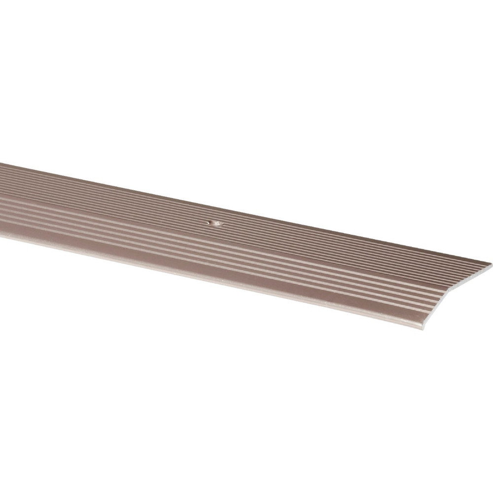 MD Pewter Fluted 2 In. x 6 Ft. Aluminum Carpet Trim Bar, Extra Wide