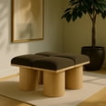 thumbnail image 2 of Meridian Furniture Pavilion Brown Boucle Fabric Bench, 2 of 8