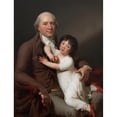 thumbnail image 2 of Jens Juel 12x14 Black Ornate Wood Framed Double Matted Museum Art Print Titled: Peter Tutein with His Youngest Son Louis Alexander (C. 1800), 2 of 5