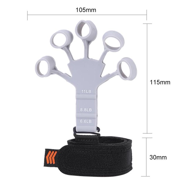 Entrenador de fuerza de agarre para ejercitador de dedos para entrenamiento de fuerza de pacientes (gris) Likrtyny Para estrenar