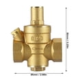 thumbnail image 3 of Valve de Réduction de Pression d'Eau en Laiton 3/4 Pouces DN20 avec Bouton Réglable, Entrée Max 1.6MPa, Structure Piston, Tuyau Sans Brouillage Requis, Résistant à la Corrosion, Robuste et Durable, 0.05-0.8MPa Fonctionnel, 3 of 6