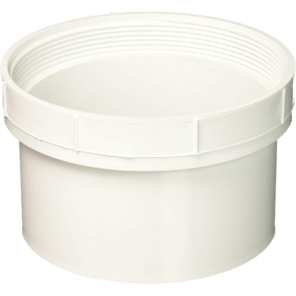 Genova Products Sewer Cleanout Fitting - PVC, White - 6 In
