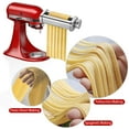 thumbnail image 4 of Cofun - Accesorio para pasta para batidora de soporte KitchenAid, kit de fabricación de pasta de 3 piezas, incluye rodillo de pasta, cortador para hojas auténticas de espaguetis y fettuccine,, 4 of 5