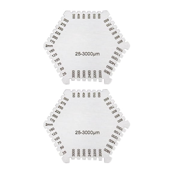 Stainless Steel Hexagonal Wet Film Comb Paint Coating Thickness Gauge (Thickness 1mm)