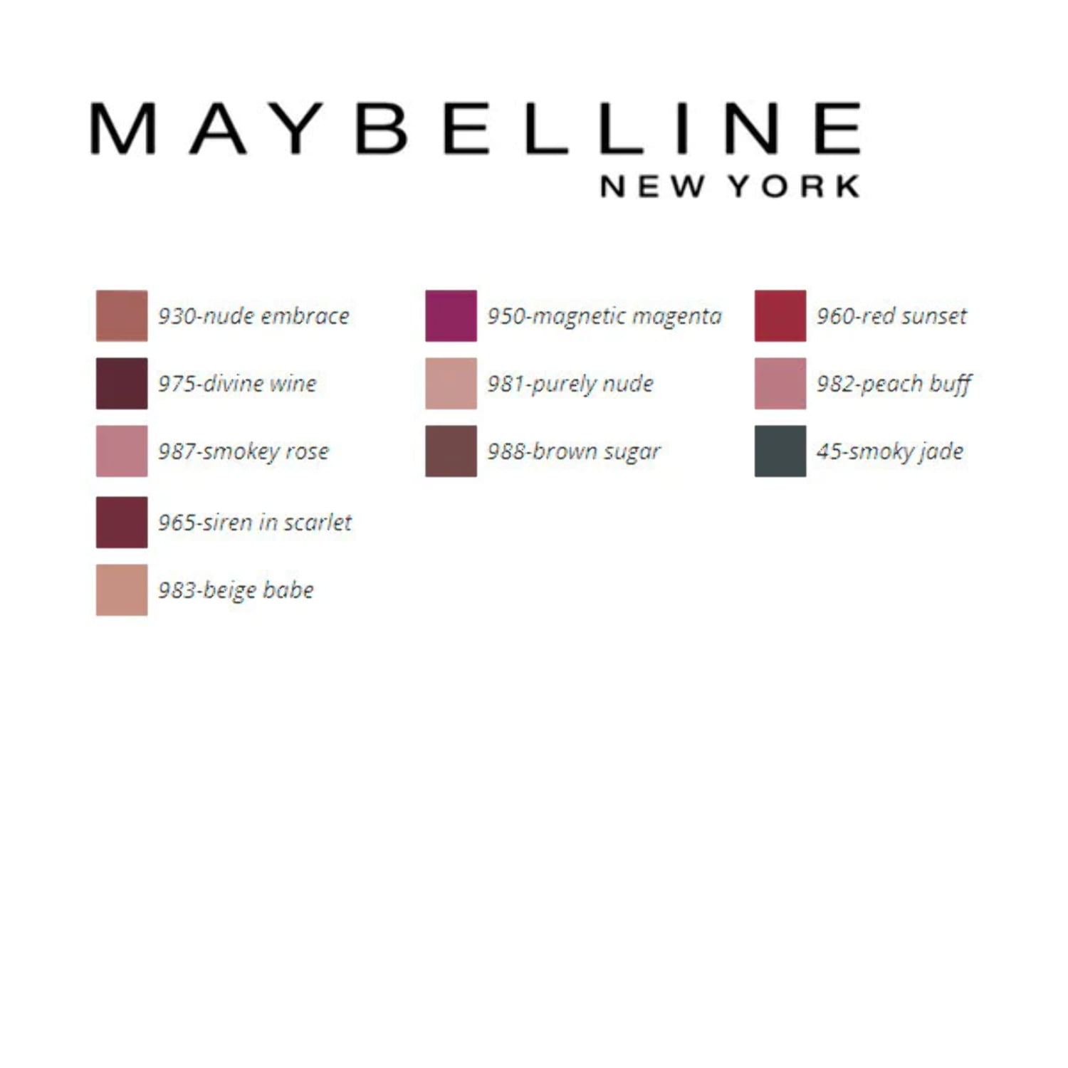 Maybelline ColorSensational .15oz Smokey Matte Rose 987 Lipstick
