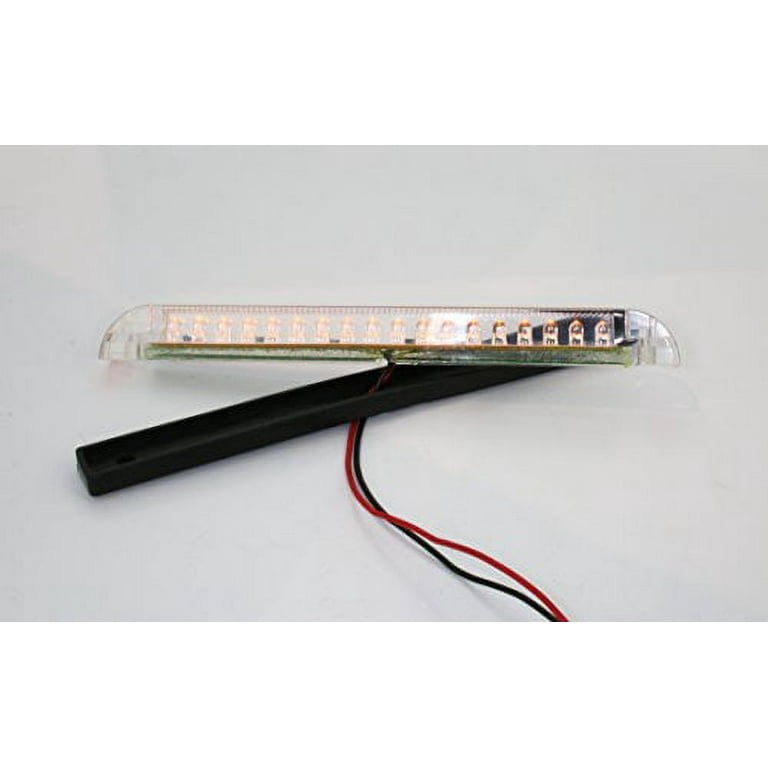 LED Bar Light - Heavy Duty, Water Resistant 12 Volt DC LED Courtesy Convenience Lamp, Amber LEDs, 8 Length