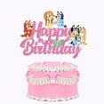thumbnail image 5 of Bluey-adornos familiares para Tartas, suministros de fiesta de cumpleaños de Bingo, decoración de cupcakes de mesa para niños y niñas, regalos, juguetes, recuerdo de Baby Shower, 5 of 5