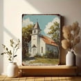 thumbnail image 6 of Qisvanset Rustic White Church Vintage Canvas Wall Art 15.75x11.81 Inches, 6 of 8