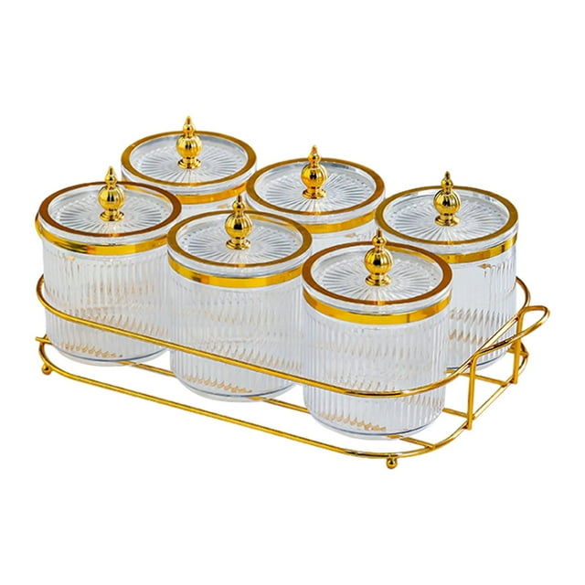 Lipstore Compartment Appetizer Food Display Dish Platter for Candy Appetizer Chip Dip Clear