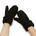 thumbnail image 5 of Women's Winter Warm Gloves Cable Knit Wool Fleece Lined Texting Mittens for Women, 5 of 8